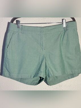 J.Crew Women's Green Chino Cotton Shorts Comfort Summer Size 14